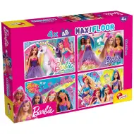 Lumea magică a lui Barbie, puzzle maxi de podea 4x48 piese, 35x25 cm - Lisciani