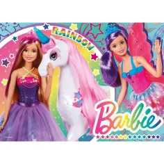 Lumea magică a lui Barbie, puzzle maxi de podea 4x48 piese, 35x25 cm - Lisciani imaginea 2