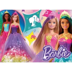 Lumea magică a lui Barbie, puzzle maxi de podea 4x48 piese, 35x25 cm - Lisciani imaginea 3