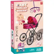 Luna: Cărucior roz pentru bebeluși în cutie 39x66x74cm
