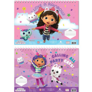 Luna: Casa de păpuși Gabi - caiet creativ de schițe de colorat cu autocolante și șablon, în mai multe variante