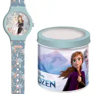 Luna: Ceas analog Frozen într-o cutie metalică cadou