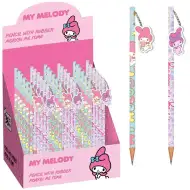 Luna: Creion grafit cu radieră Hello Kitty My Melody, disponibil în două variante, 1 bucată