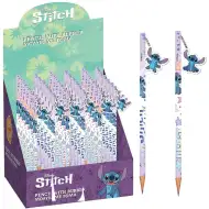 Luna: Creion grafit cu radieră, cu model Lilo &amp; Stitch cu stele, în două variante, 1 buc.