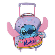 Luna: Disney Stitch Aloha rucsac de grădiniță cu roți, cu 2 compartimente, 27x10x31 cm