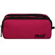 Luna: Etui cilindric Must Team Monochrome vișiniu-negru cu 2 buzunare