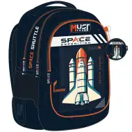 Luna: Ghiozdan școlar Must Team astronaut rotunjit cu 3 compartimente, rucsac 32x18x43cm