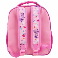 Luna: Ghiozdan școlar cu două compartimente rotunjite Minnie Mouse 27x10x31cm imaginea 2