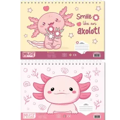 Luna: Must Axolotl caiet de schițe A4, 30 de file, în mai multe variante