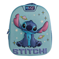 Luna: Must Team 3D Stitch rucsac rotunjit pentru grădiniță cu imprimeu spațial 26 x 10 x 32 cm