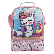 Luna: Must Team geantă termoizolantă cu unicorni, cu 2 compartimente, 22x16x28 cm