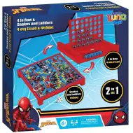 Luna: Omul Păianjen 2-în-1, Patru la rând și Șerpi și scări joc de societate