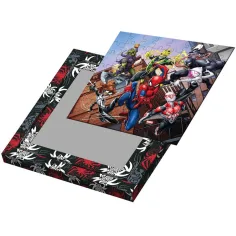 Luna: Omul Păianjen 2-în-1, puzzle cu 64 piese cu ramă, de colorat imaginea 2