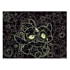 Luna: Puzzle Disney Stitch cu 100 de piese, care strălucește în întuneric imaginea 3