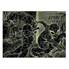 Luna: Puzzle Marvel Spider-Man cu 100 piese care luminează în întuneric imaginea 3