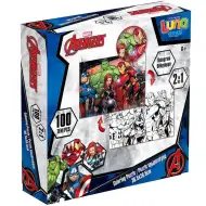 Luna: Puzzle de colorat Avengers 2 în 1, 100 de piese
