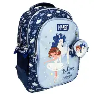 Luna: Rucsac cu 3 compartimente rotunjite Must Team Believe in magic cu unicorn, 32x18x43cm