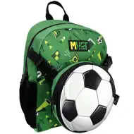 Luna: Rucsac de grădiniță Must Team pentru fotbal, cu un compartiment și borsetă detașabilă, 28x14x33 cm