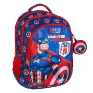 Luna: Rucsac rotunjit cu 3 compartimente Captain America Must Team, 32x18x43cm