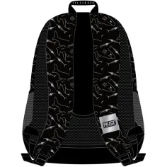 Luna: Rucsac școlar cu 3 compartimente rotunjite cu rechin Must Team, 32x18x43cm imaginea 2