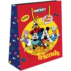 Luna: Sac de cadou cu imprimeu Mickey Mouse și prietenii săi 33x12x45cm imaginea 2