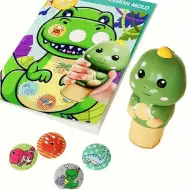 Luna: Set de 100 autocolante cu dinozauri, cu ștampilă cu dinozaur