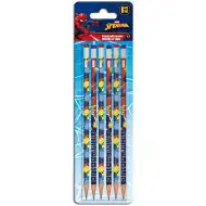 Luna: Set de 6 creioane grafit cu radieră cu Spider-Man