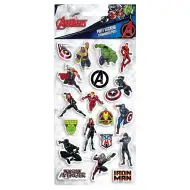 Luna: Set de abțibilduri 3D pufoase Avengers pe coală de 10x22 cm