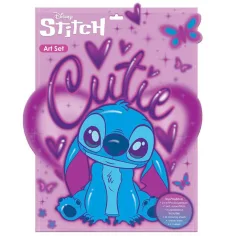 Luna: Set de artă Disney Stitch - carte de colorat cu 6 carioci și autocolante