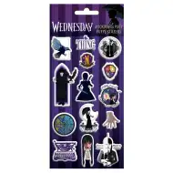 Luna: Set de autocolante 3D pufoase Wednesday pe coală de 10x22cm