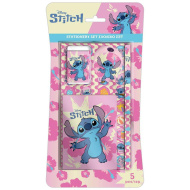 Luna: Set de papetărie roz Disney Stitch, 5 piese