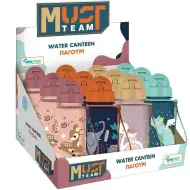Luna: Sticlă de apă Must Team cu modele de animale, disponibilă în mai multe variante, 400ml, 1 buc.