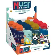 Luna: Sticlă de apă pentru băieți Must Team, din aluminiu, disponibilă în mai multe variante, 500ml, 1 bucată