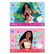 Luna: Vaiana 2 — caiet creativ de schițe pentru colorat, cu autocolante și șablon, în mai multe variante