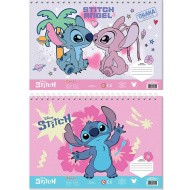 Luna: caiet creativ de schițe de colorat Disney Stitch, cu autocolante și șablon, în mai multe variante