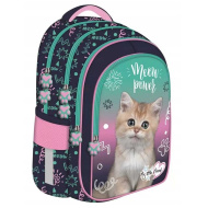 MLF Kitty Party ghiozdan/rucsac școlar cu model de pisicuțe, 4 compartimente BPL58 40x29x19 cm