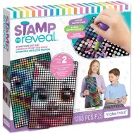 Make It Real: Set de ștampile cu puncte, 2 bucăți, pisicuță și dinozaur