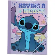 Mapă cu elastic 25x35cm inscripționată „Luna: Stitch Having a Blast”