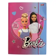 Mapă cu elastic, format A4, cu model Barbie