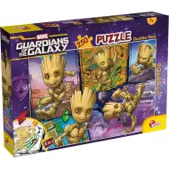 Marvel Groot 2 în 1 puzzle de 250 piese și planșă de colorat 50x35cm - Lisciani