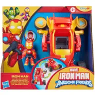 Marvel: Iron Man 2 în 1 - Set cu mașină Mech Iron Man și figurine - Hasbro