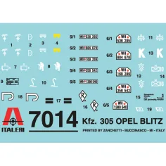 Mașină de model Italeri 1/72 Kfz. 305 Opel Blitz camion militar imaginea 3