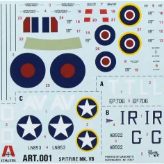 Italeri 1/72 Spitfire Mk. Vb machetă avion de vânătoare imaginea 2