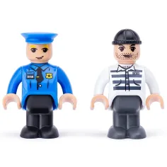 Mașină de poliție magnetică cu remorcă - Woodyland imaginea 3