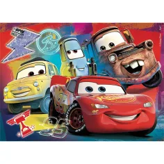Mașini 2 în 1 puzzle de 24 piese și carte de colorat 35x25cm - Lisciani imaginea 2