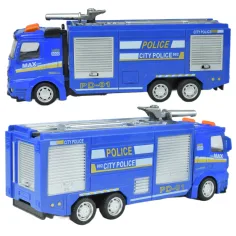 Masini de politie: Camion de politie cu roti libere in diverse variante de 19cm imaginea 3