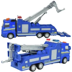 Masini de politie: Camion de politie cu roti libere in diverse variante de 19cm imaginea 7