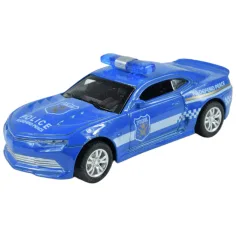Masini de politie: Masina de politie din metal cu tractiune inversa, disponibila in mai multe variante, 11cm 1buc. imaginea 4
