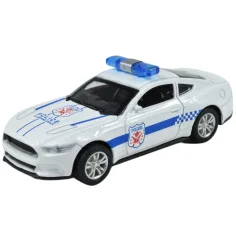 Masini de politie: Masina de politie din metal cu tractiune inversa, disponibila in mai multe variante, 11cm 1buc. imaginea 8