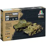 Mașini de tancuri italiene Italeri 1/56 și Semoventi
